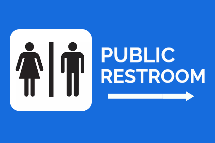 Public Restroom Signage Flags Template | PosterMyWall