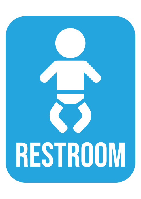 Restroom Sign Layout Restroom Sign Template | PosterMyWall