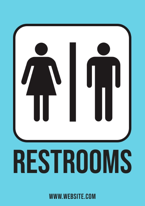 Restroom Header Restrooms Template | PosterMyWall