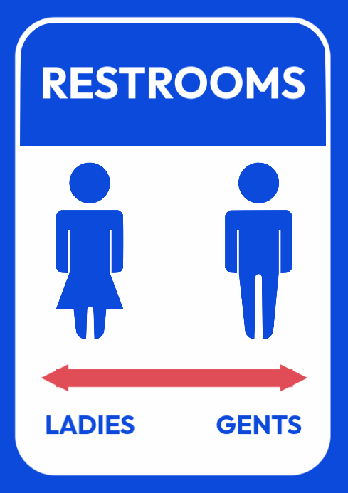 Restrooms signage Template | PosterMyWall