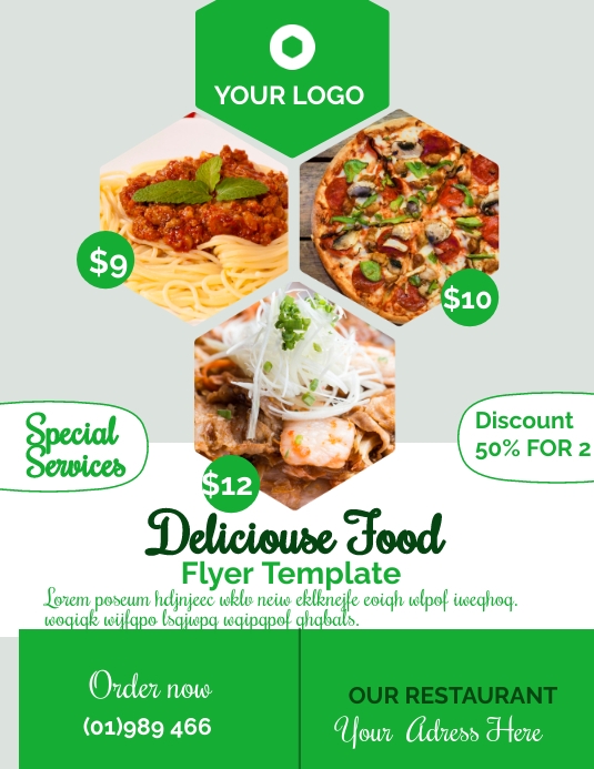 resturant Flyer (US Letter) template