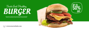 Yellow Burger Promotion Facebook Cover Photo Template