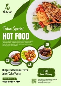 Resturant Flyer A6 template