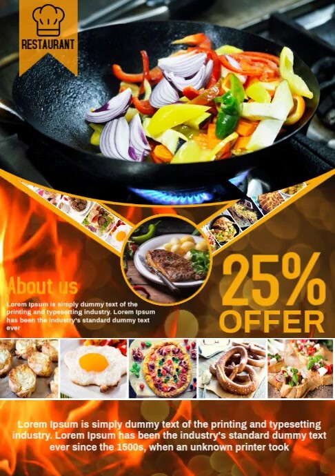 Resturant Menu video A4 template