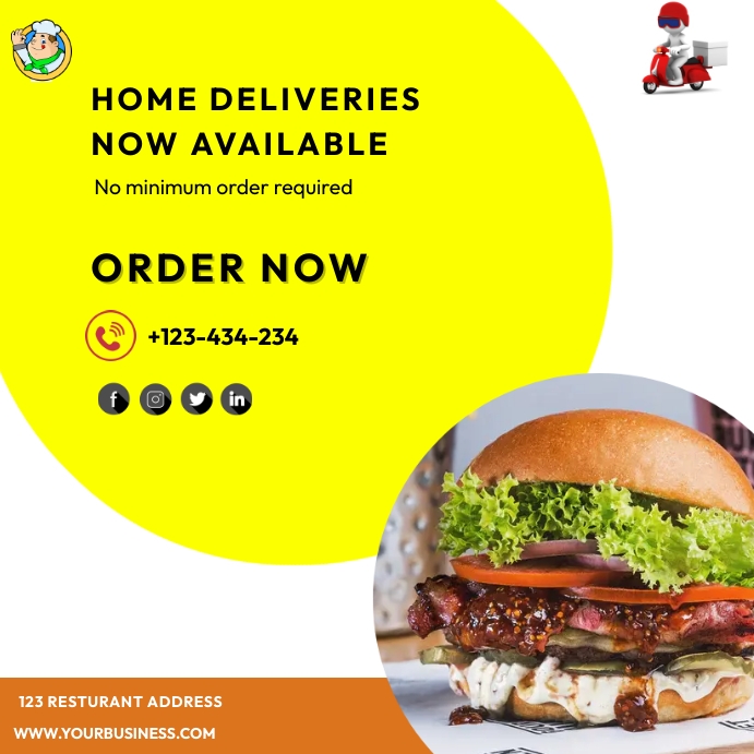 RESTURANT POSTER (15) Instagram 帖子 template