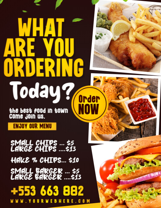 resturent Flyer (US Letter) template