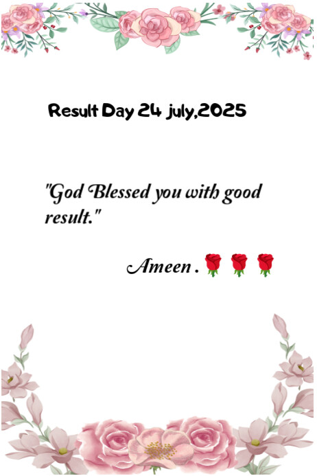 Result day Instagram post Plakkaat template