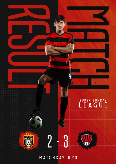 Score Result Design Result Match Design Template | PosterMyWall