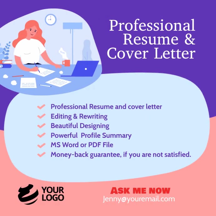 Resume & cover letter instagram template