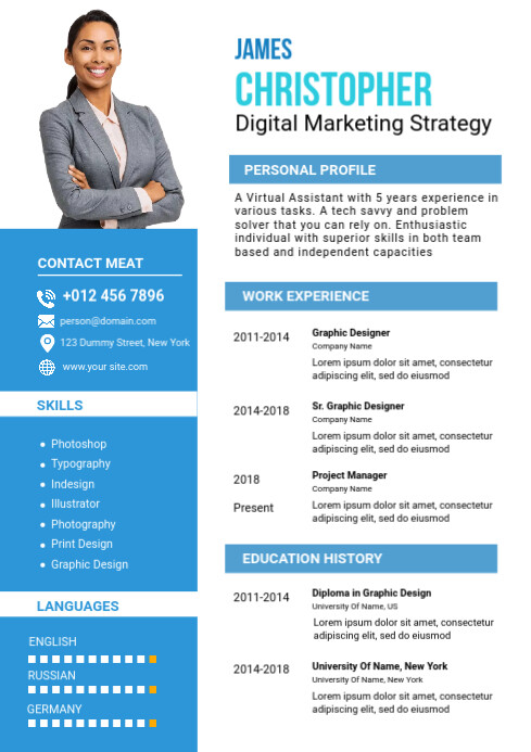 Resume/ CV Template A4