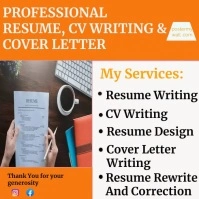 Resume Service Template Design Square (1:1)