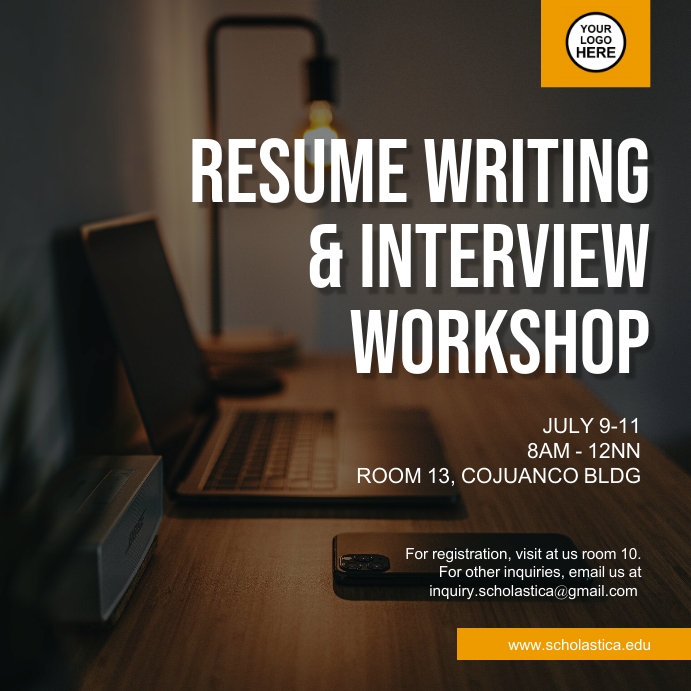 Brown Resume Writing Educational Instagram Post template
