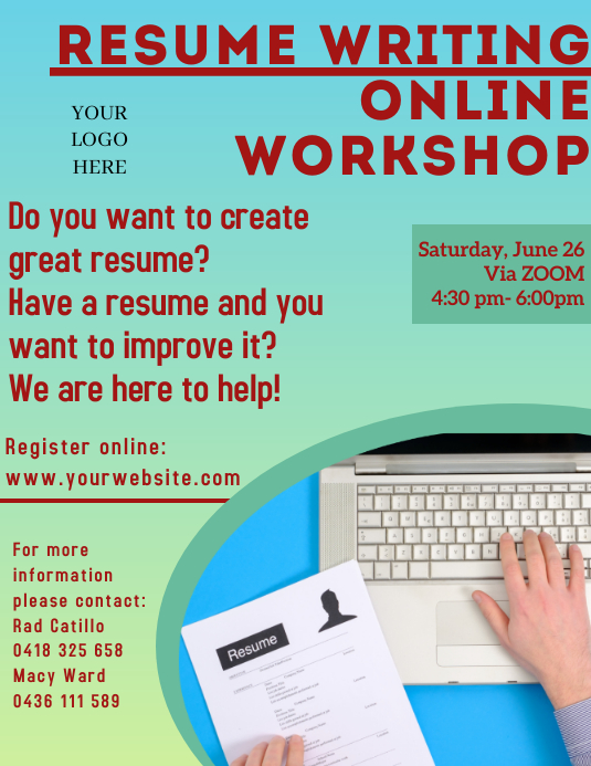 Resume Writing Template PosterMyWall