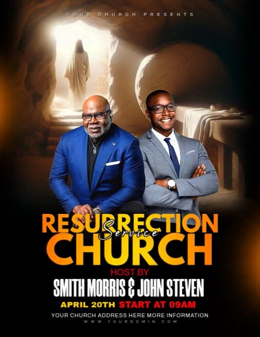 Copy of Resurrection Church service | PosterMyWall
