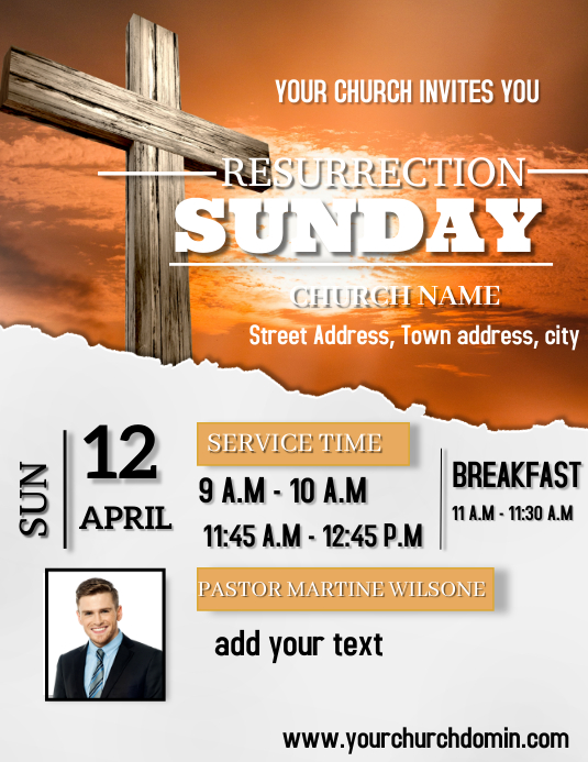 Resurrection Programs Template Resurrection day Template | PosterMyWall