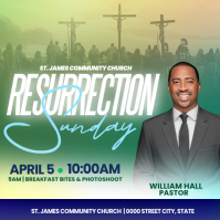 Resurrection Easter Flyer Instagram Post template