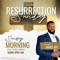 Resurrection easter sunday template Cuadrado (1:1)