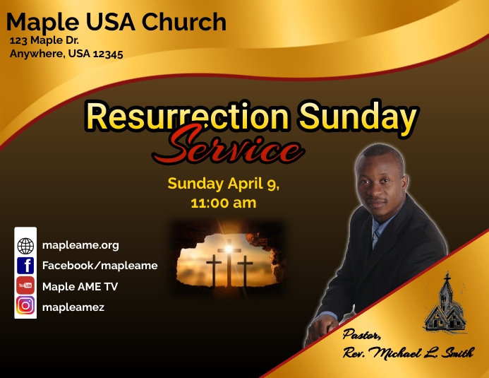 Resurrection Programs Template Resurrection Service Template | PosterMyWall