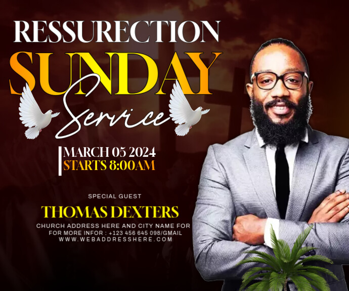 Resurrection Programs Template resurrection service Template | PosterMyWall