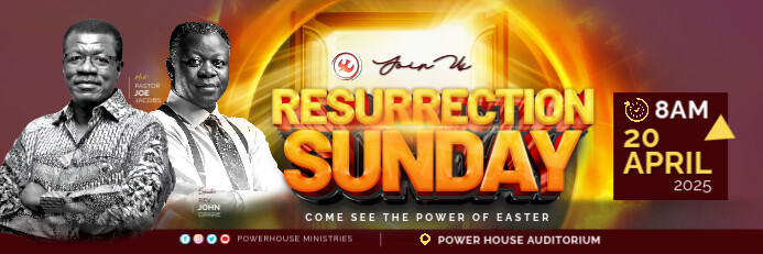Resurrection Program Banner Resurrection Sunday Banner Template | PosterMyWall