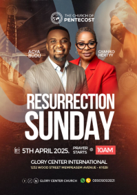 Resurrection Sunday Church Design Poster A4 template