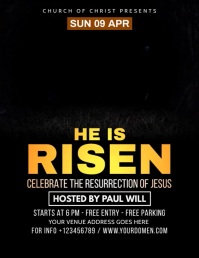 Resurrection Programs Template RESURRECTION SUNDAY CHURCH SERVICE Template | PosterMyWall