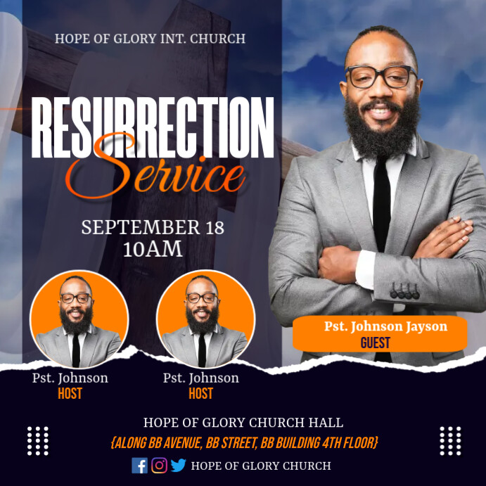Resurrection Sunday Template PosterMyWall