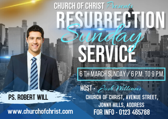 Resurrection sunday Cartolina template