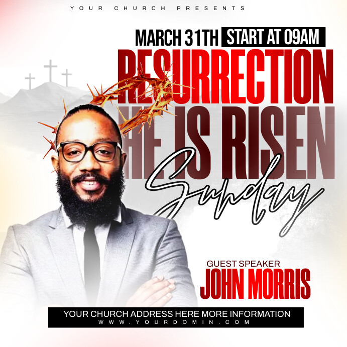 Resurrection Sunday Instagram-opslag template