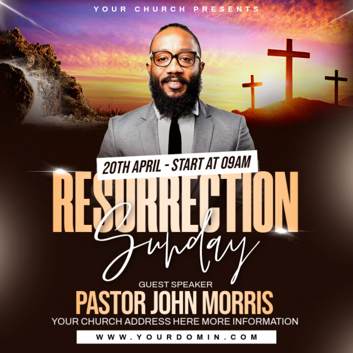Resurrection sunday Instagram Plasing template