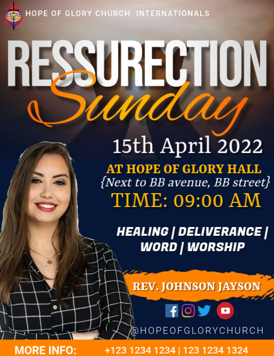 Resurrection Sunday Template | PosterMyWall