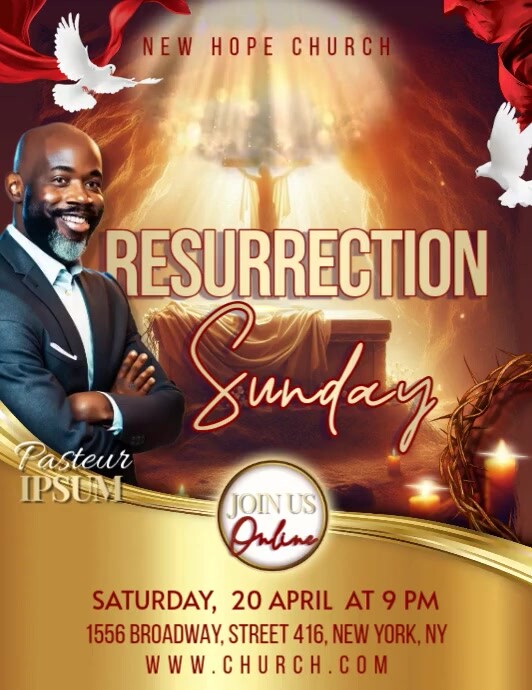 Resurrection Sunday Iflaya (Incwadi ye-US) template