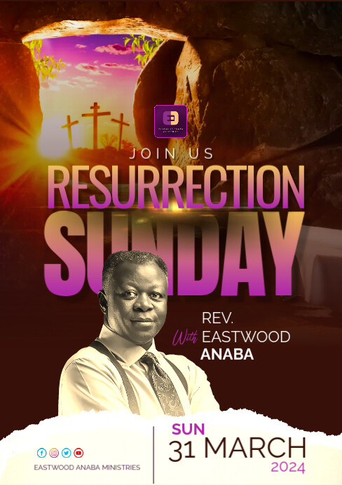 Resurrection Programs Template Resurrection Sunday Template | PosterMyWall