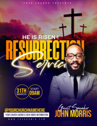 Resurrection Programs Template Resurrection Sunday Template | PosterMyWall