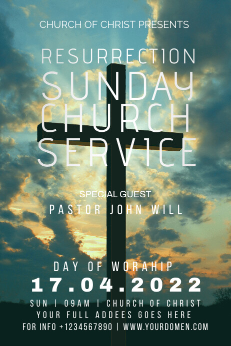 Resurrection Sunday Template PosterMyWall