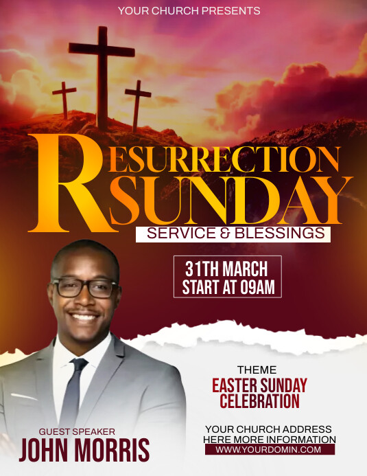 Resurrection Sunday Flyer (US Letter) template