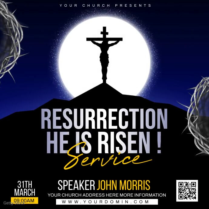 Resurrection Programs Template Resurrection Sunday Template | PosterMyWall