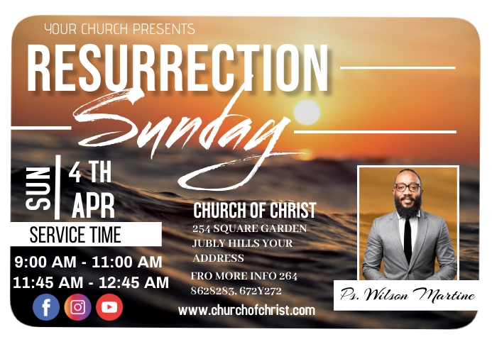 Resurrection sunday 明信片 template