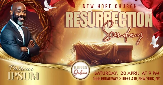 Resurrection Sunday Facebook Shared Image template