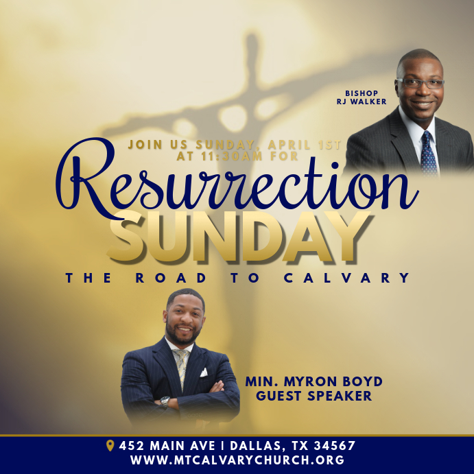 Resurrection Sunday Flyer Iphosti le-Instagram template