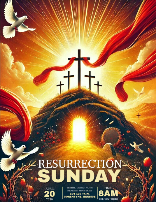 Resurrection Sunday Flyer Pamflet (VSA Brief) template