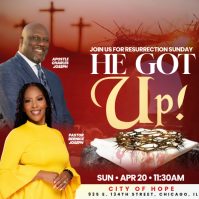 Resurrection Sunday Flyer Instagram-Beitrag template