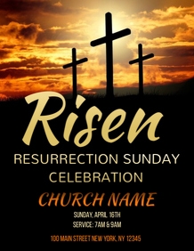 customizable design templates for resurrection of christ flyer resurrection sunday flyer