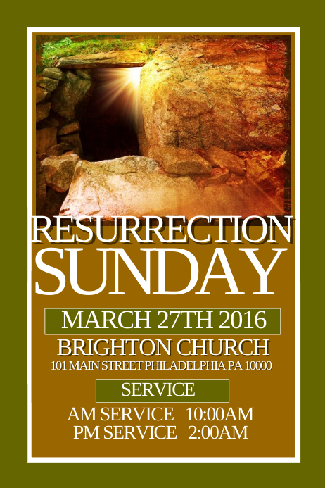 Resurrection Sunday Template PosterMyWall