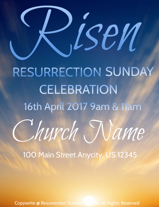 Resurrection Sunday Template PosterMyWall