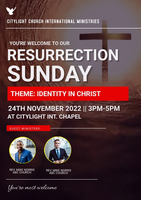 resurrection sunday flyer template | PosterMyWall