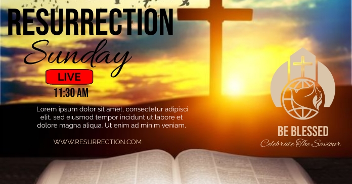 resurrection sunday online facebook image ,Ch template