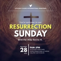resurrection sunday flyer template | PosterMyWall