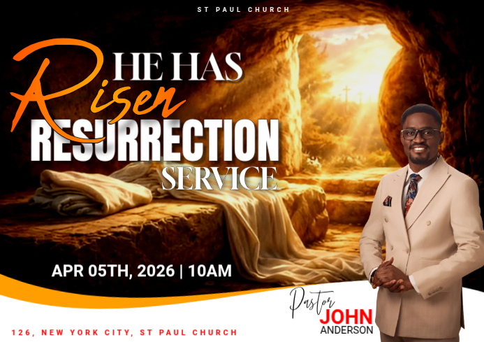resurrection sunday service Template | PosterMyWall