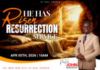 Preto resurrection sunday service A4 Template